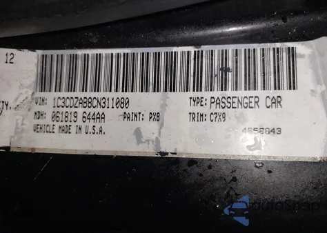 2012 Dodge Avenger Se z USA, uszkodzony, nr VIN 1C3CDZAB8CN311080